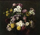 Famous Chrysanthemums Paintings - Flowers, Chrysanthemums